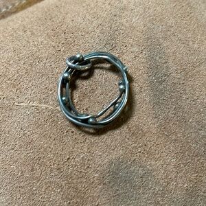 Sterling silver wire and ball pendant
